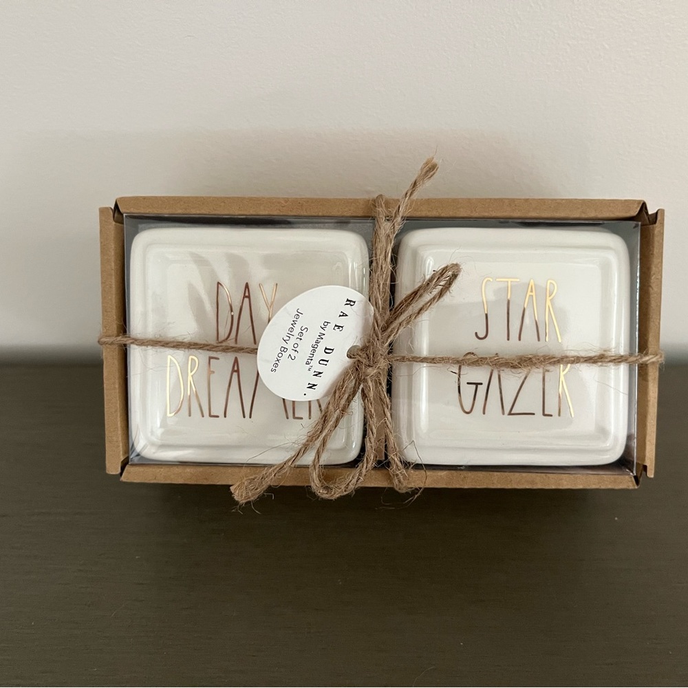 NWT Rae Dunn Jewelry Box Set